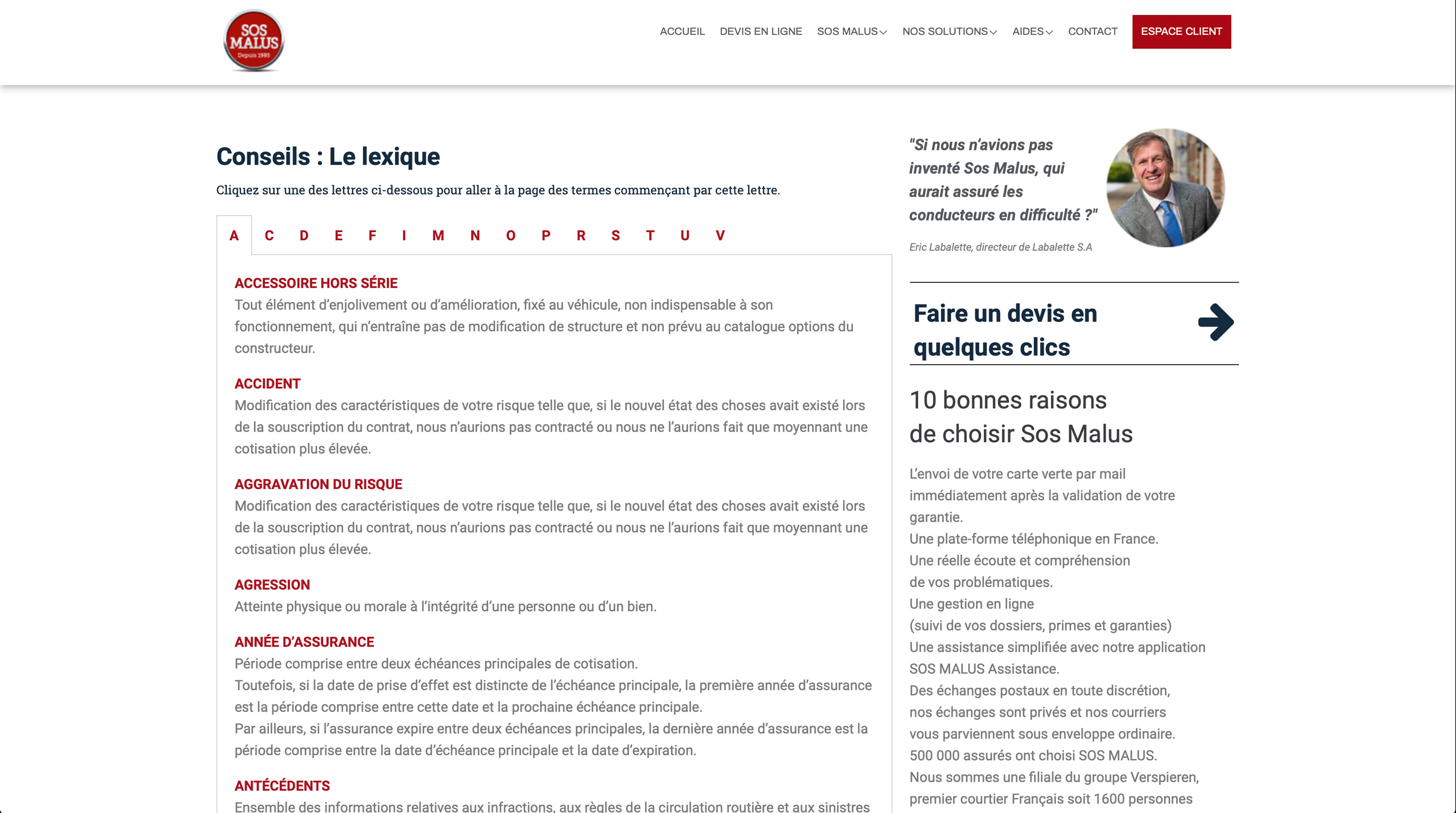 SOS Malus, N°1 de l’assurance malus en ligne, Paris, Réalisation 2018 – Webdesign – Matthieu Loigerot SOS Malus, N°1 de l'assurance malus en ligne, Paris, Réalisation 2018 - Webdesign - Matthieu Loigerot