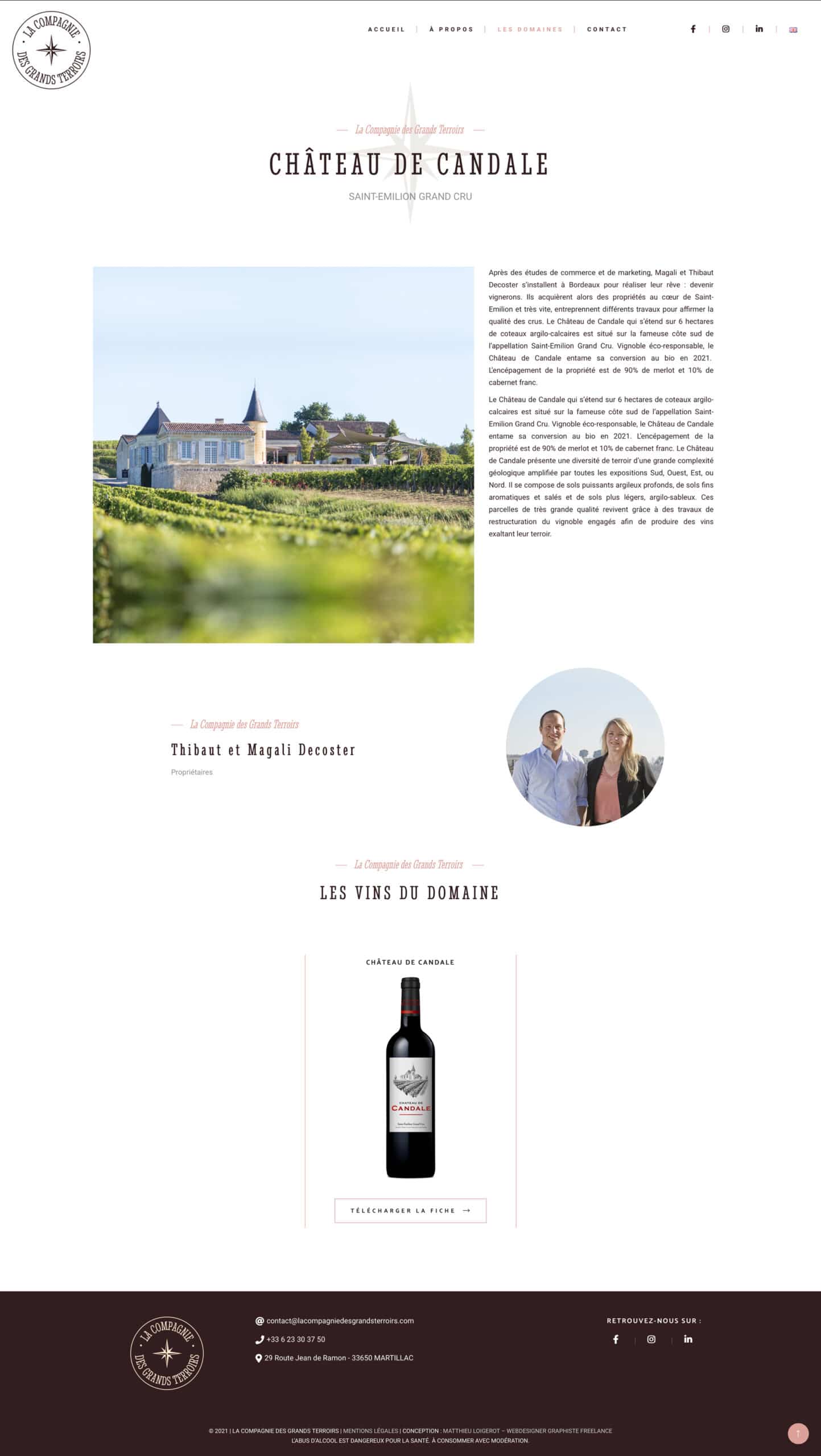 La Compagnie des Grands Terroirs – Château de Candale La Compagnie des Grands Terroirs - Château de Candale