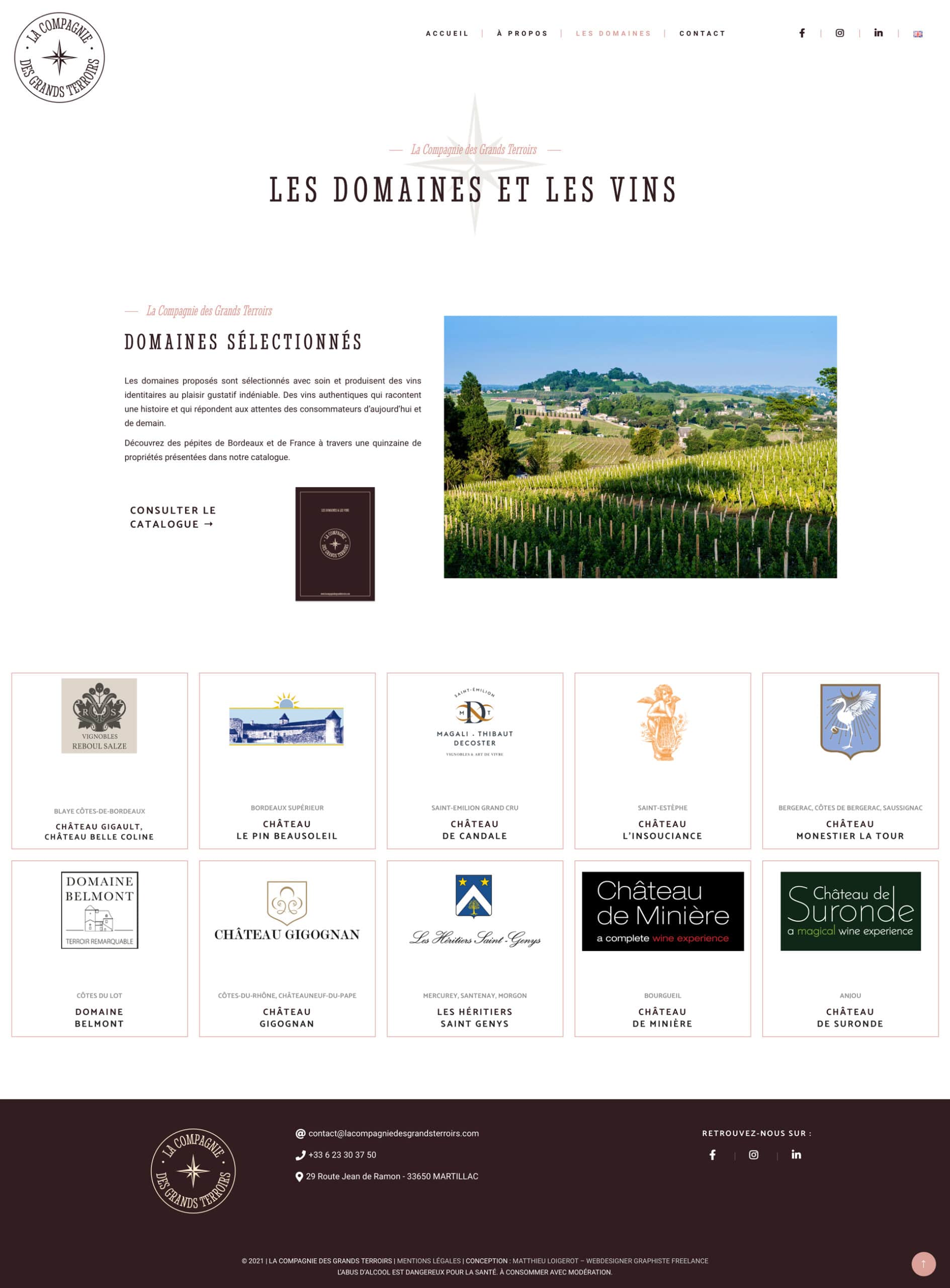 La Compagnie des Grands Terroirs – Les domaines La Compagnie des Grands Terroirs - Les domaines