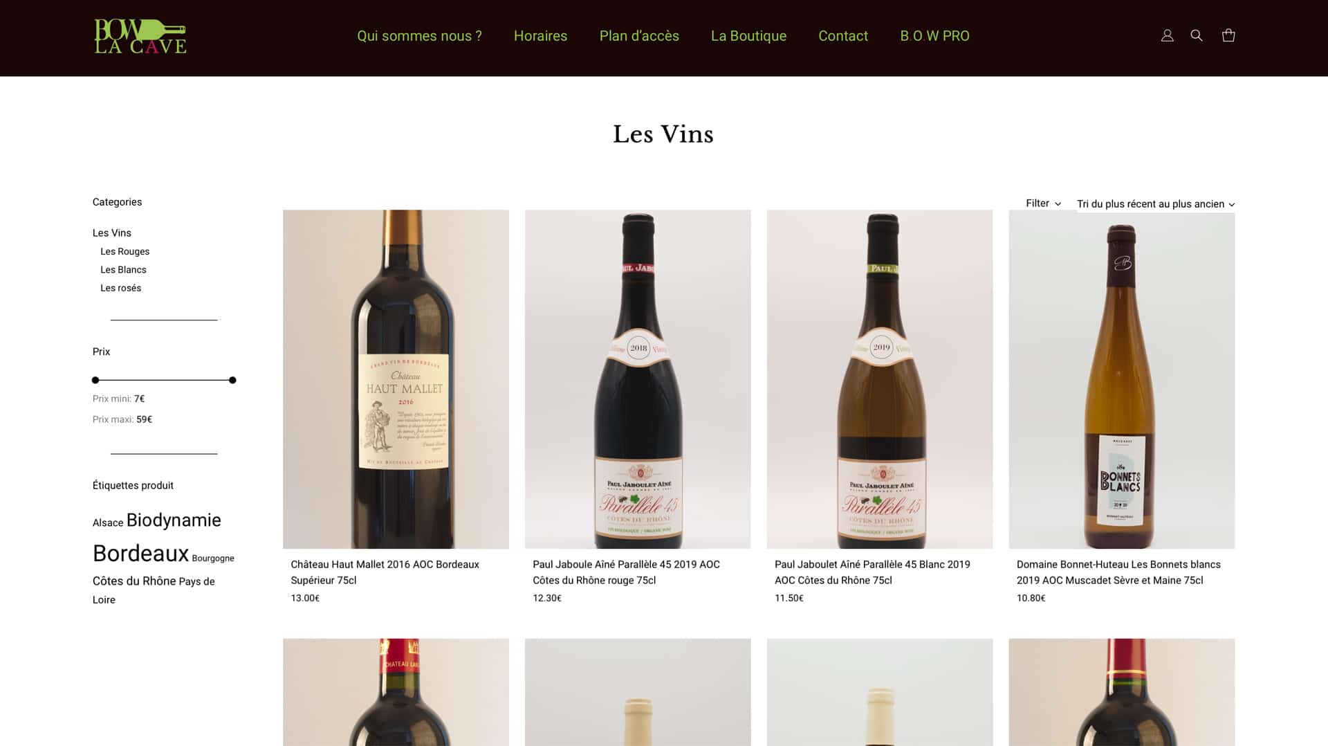 Bordeaux Organic Wines – Page boutique Bordeaux Organic Wines - Page boutique