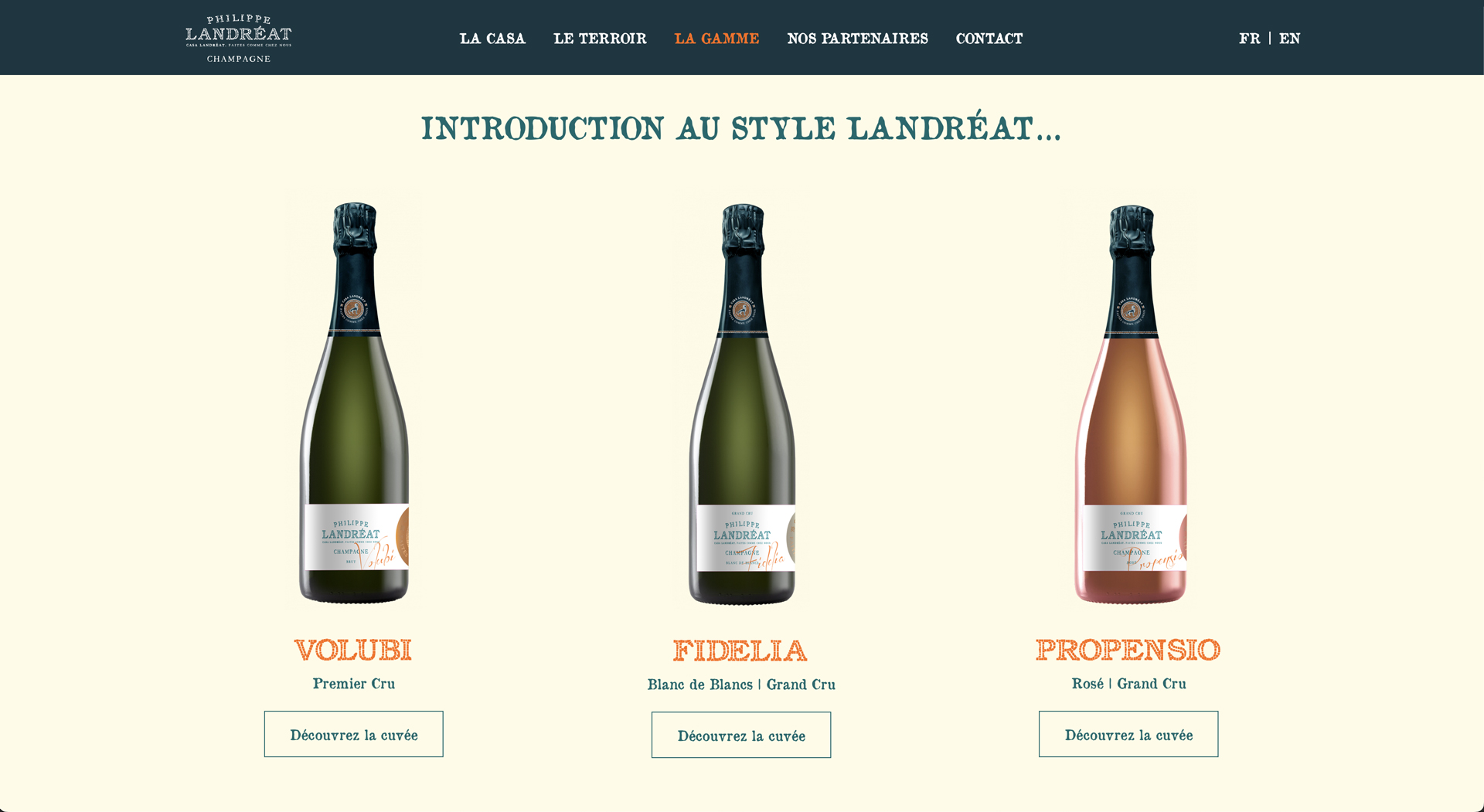 Champagne Landreat - 2023 - Webdesign - Matthieu Loigerot