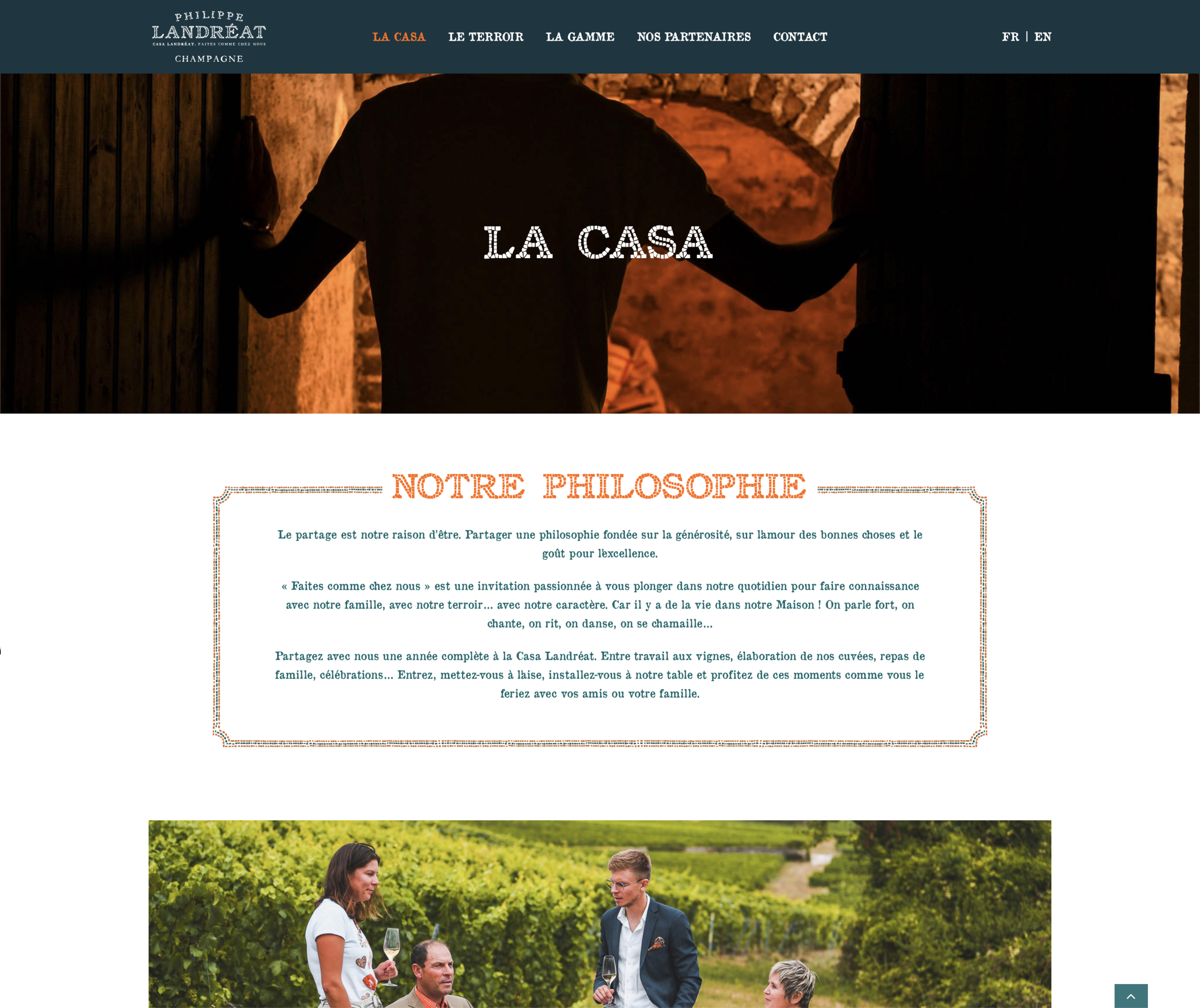 Champagne Landreat - 2023 - Webdesign - Matthieu Loigerot