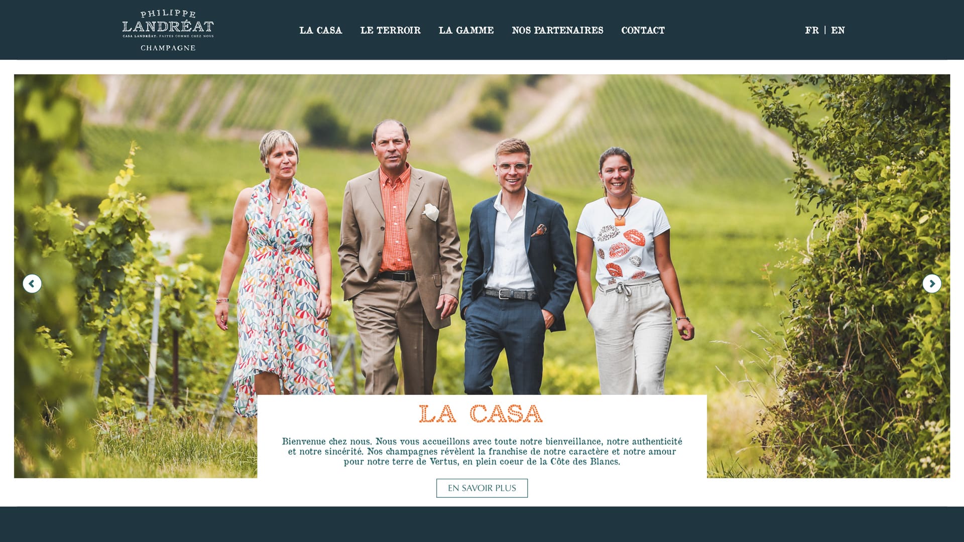 Champagne Landreat - 2023 - Webdesign - Matthieu Loigerot