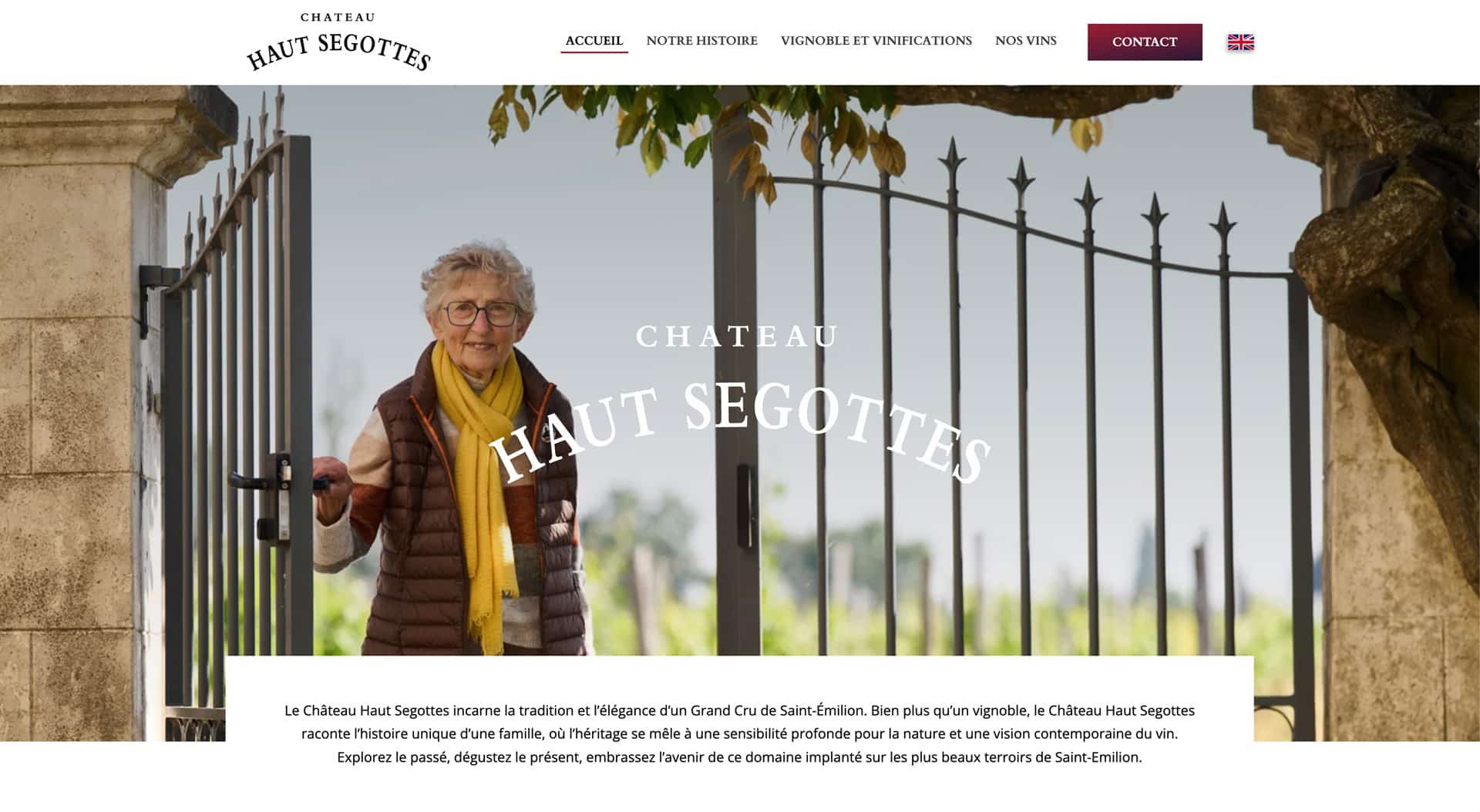 Château Haut Segottes - 2024 - Webdesign - Matthieu Loigerot