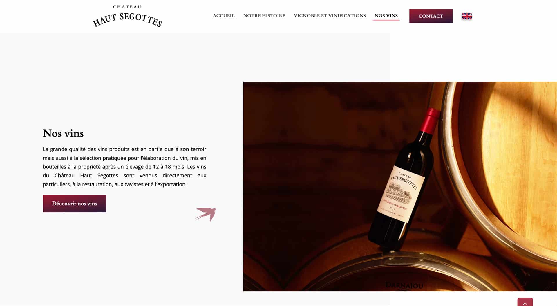 Château Haut Segottes - 2024 - Webdesign - Matthieu Loigerot